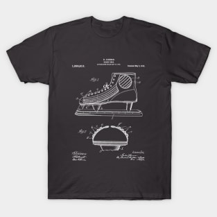 Ice Hockey Skates Patent - Ice Skates Art - Antique T-Shirt